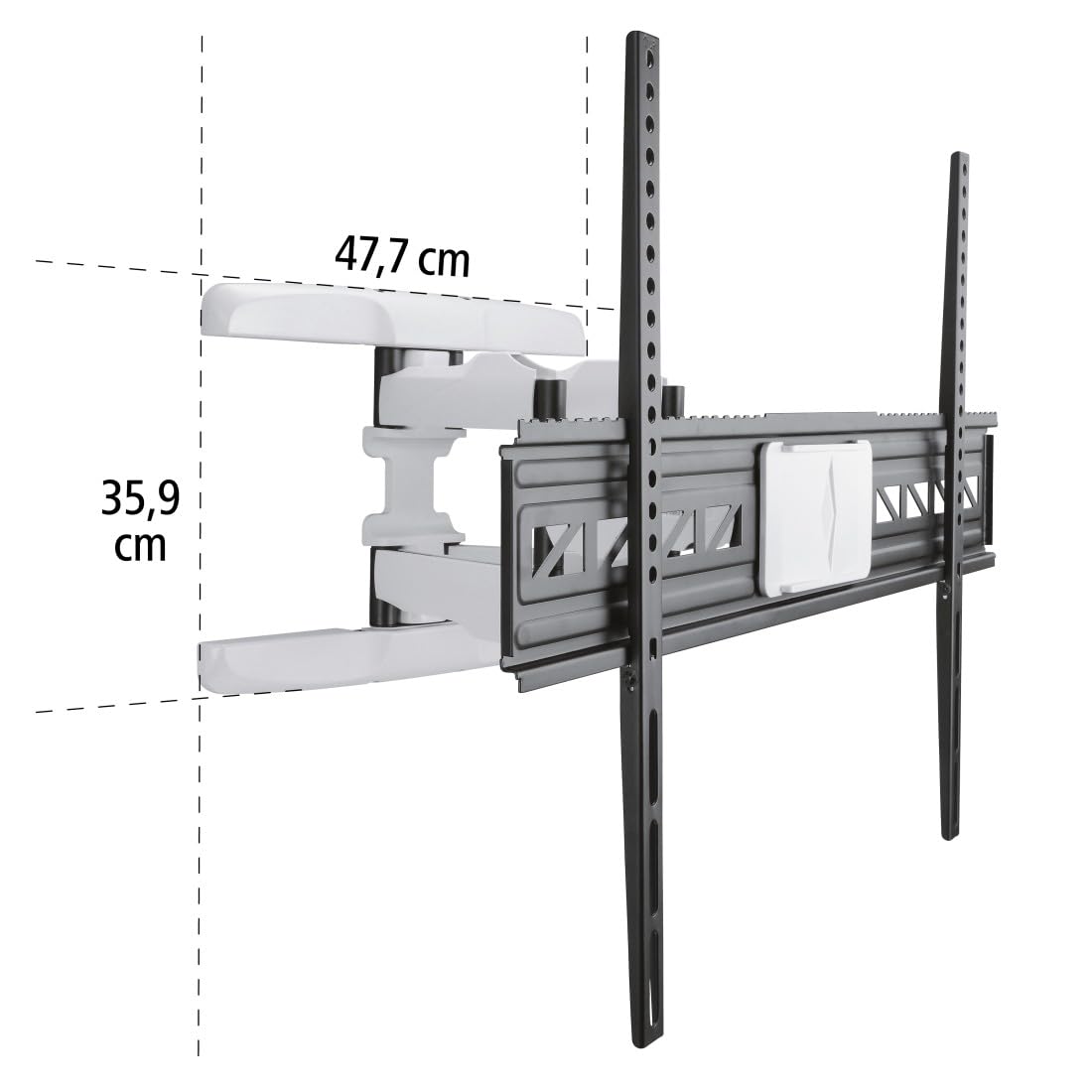Hama Soporte de Pared para TV (3 articulaciones, 90 Pulgadas, VESA 800 x 600, LCD/LED, para TV, Montaje en Pared, Giratorio 120 Grados, Inclinado, Acero, Capacidad de Carga máxima de 75 kg, bisagras