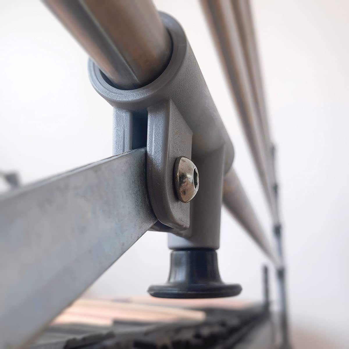 Somnia Descanso - Juego de Barandillas Metálicas Geriátricas Abatibles INOX Reforzadas para Cama Articulada con 4 Barras