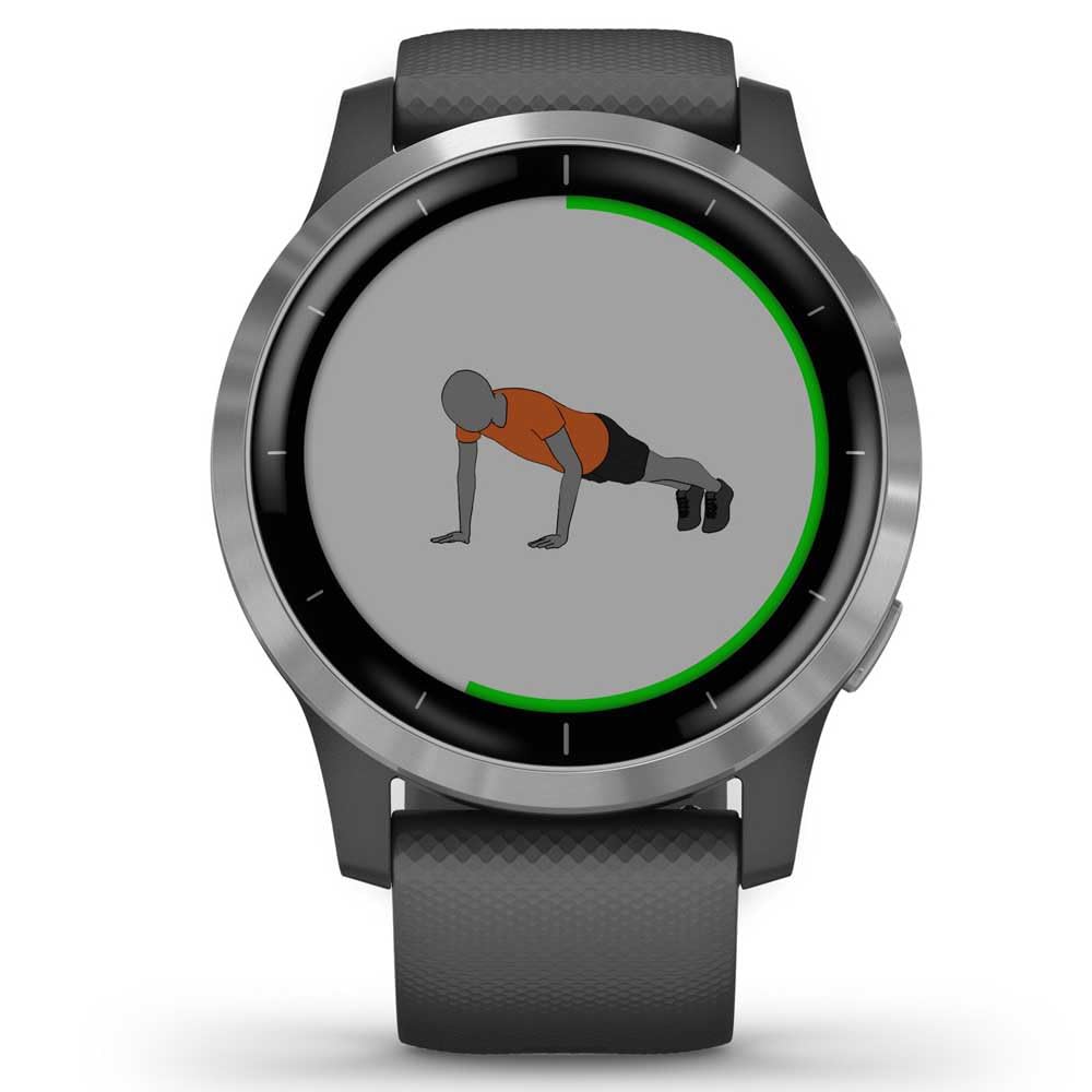 GARMIN Vivoactive 4 Reloj Inteligente con GPS y Funciones de Control de la Salud Durante Todo el Día, Adultos Unisex, Gris, Medium