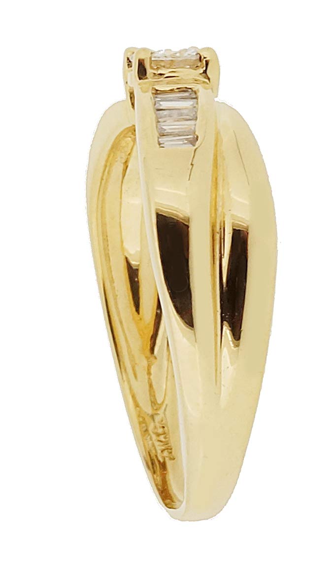 Orphelia Mujer 18 k (750) oro amarillo redondo blanco diamante