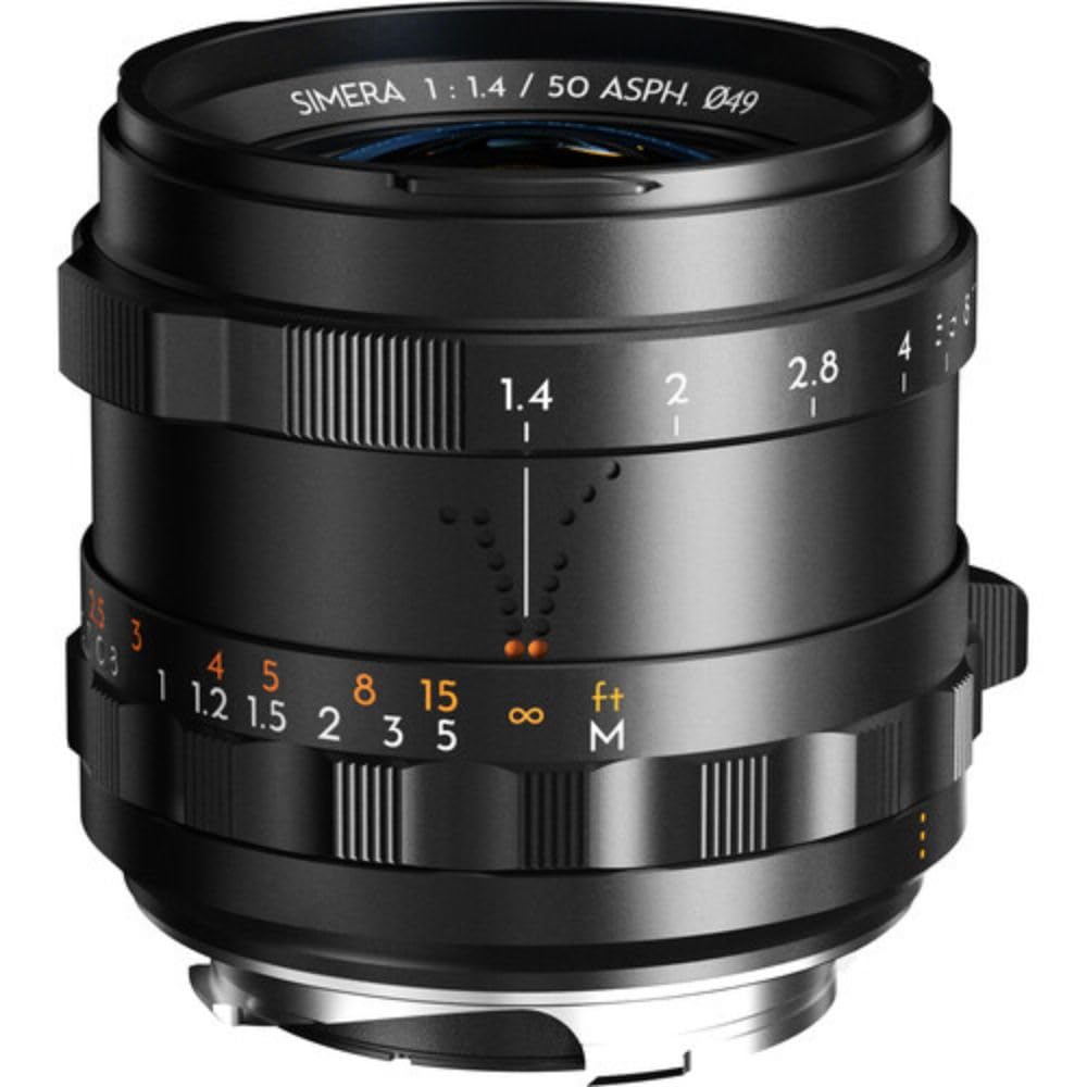 THYPOCH Lente de fotografía de Marco Completo Simera 50 mm f1.4 para Leica M Mount – Negro