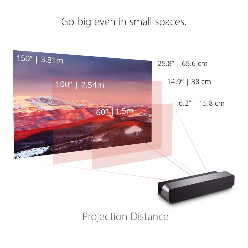 ViewSonic X1000-4K UHD Proyector de Tiro Corto, Ultra HD 4K HDR con Barra de Sonido Harman Kardon, Cine en Casa, WiFi y Bluetooth