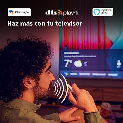 Philips Ambilight OLED818 106 cm (42 Pulgadas) Smart 4K OLED TV | UHD y HDR10+ | 120Hz | Engine P5 AI Picture | Dolby Atmos | Altavoces 40W | Compatible con Asistente Google y Alexa