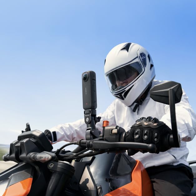 Insta360 X4 Paquete de Resistencia - Cámara de acción Impermeable 8K 360, Vídeo 4K Gran Angular, Efecto Selfie Stick Invisible, Protectores de Lente Extraíbles, 135 Min Batería, No Tarjeta MicroSD