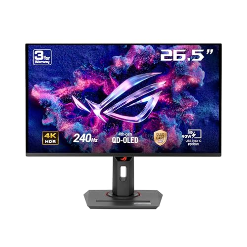 ASUS ROG Strix OLED XG27UCDMG Monitor Gaming QD-OLED 4K de 27 Pulgadas, 240 Hz, 0.03ms, Anti-Flicker 2.0, disipador, Care Pro, Neo Proximity Sensor, DisplayWidget Center, VRR, HDR