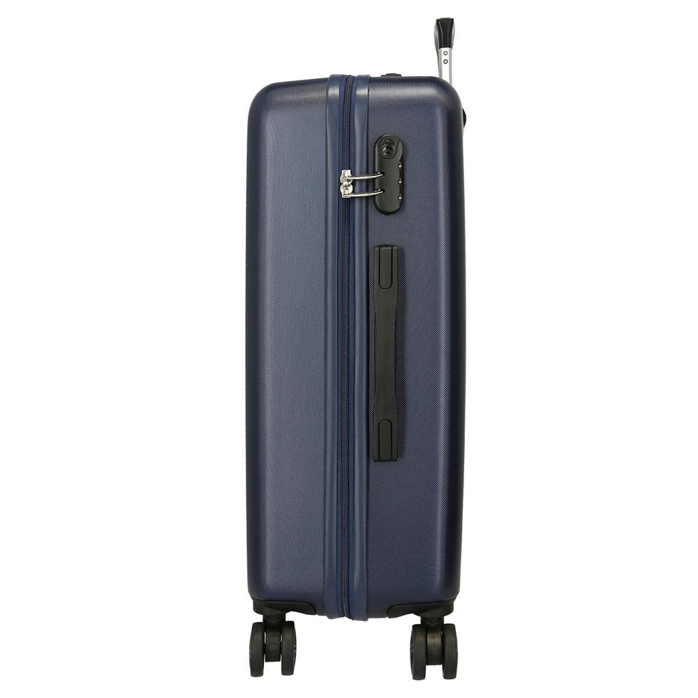 Pepe Jeans Tom Juego de maletas Azul 55/65 cms Rígida ABS Cierre de combinación lateral 56L 7,54 kgs 4 Ruedas equipaje mano