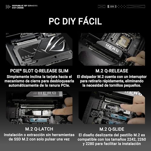 ASUS ROG Maximus Z890 Hero BTF - Placa Base Intel ATX, diseño de Conector Oculto, Ranura de Alta Potencia para gráfica, 22+1+2+2 etapas de Potencia, DDR5, PCIe 5.0 Compatible con GPU Next-Gen