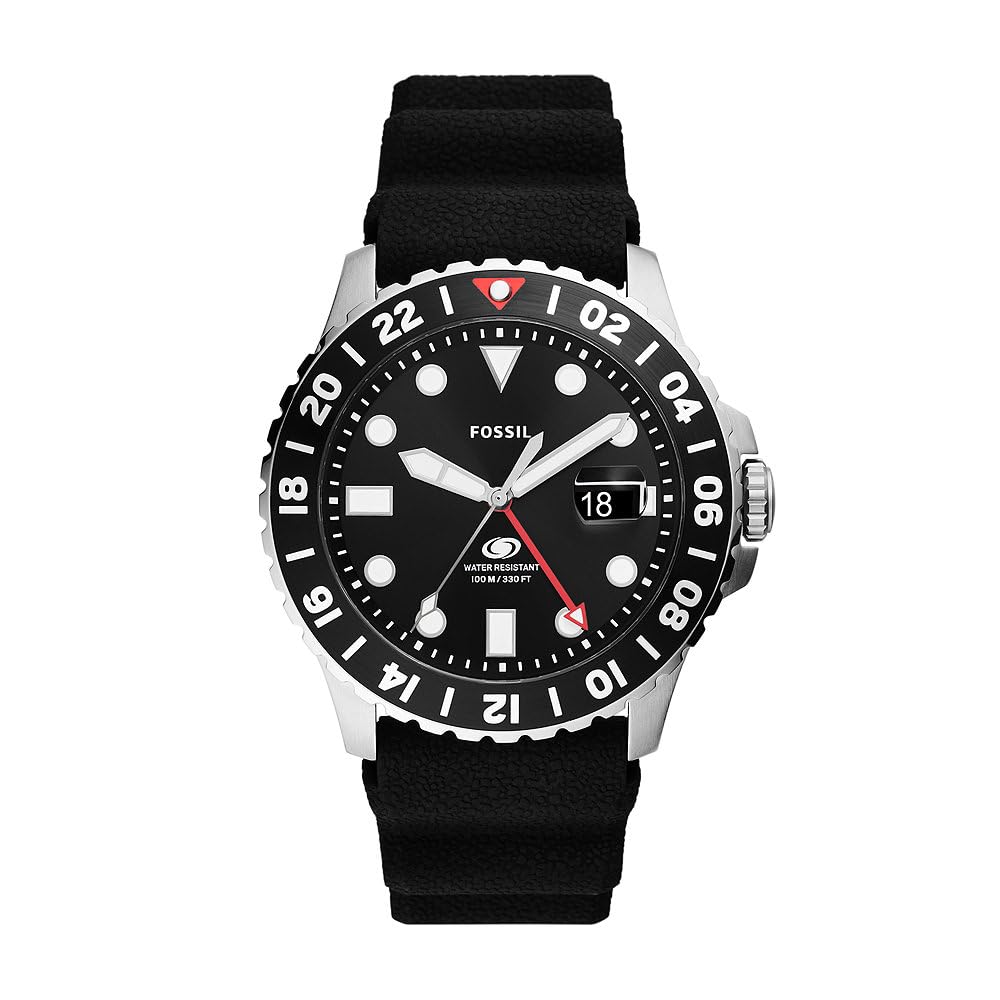 Fossil Reloj Analógico para Hombre de Cuarzo con Correa en Acero Inoxidable FS6036, Negro