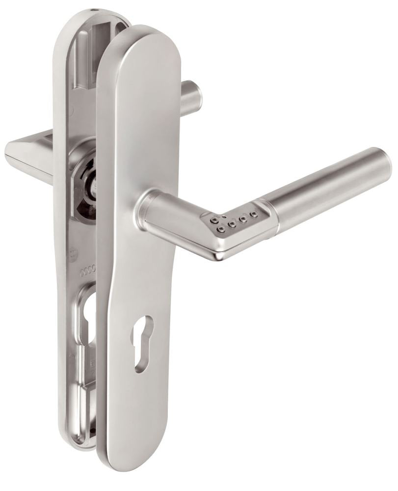 Tesa Assa Abloy MCHDL885CM Mango De Placa Larga con Bocallave A 85 Mano Derecha, Cromado