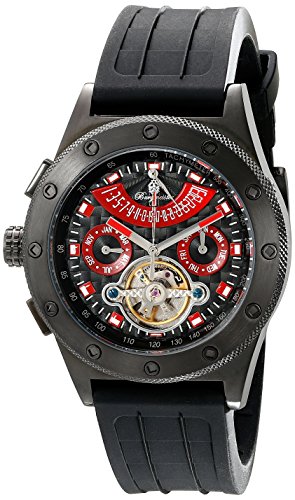 Burgmeister BM172-622E - Reloj analógico automático para Hombre con Correa de Silicona, Color Negro