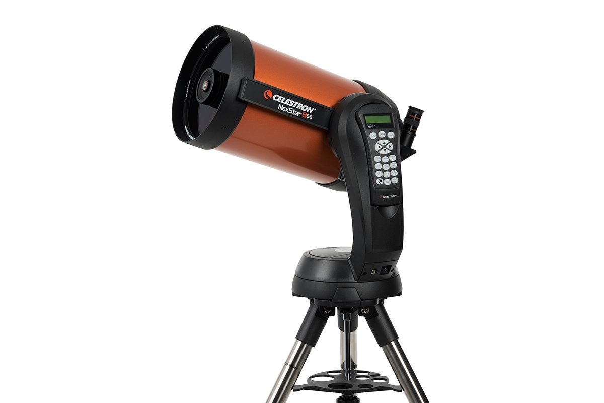 Celestron 11069 Telescopio NexStar 8SE Schmidt-Cassegrain computarizado 8SE con Montaje Totalmente automatizado, tecnología SkyAlign y Revestimiento XLT, Negro/Naranja