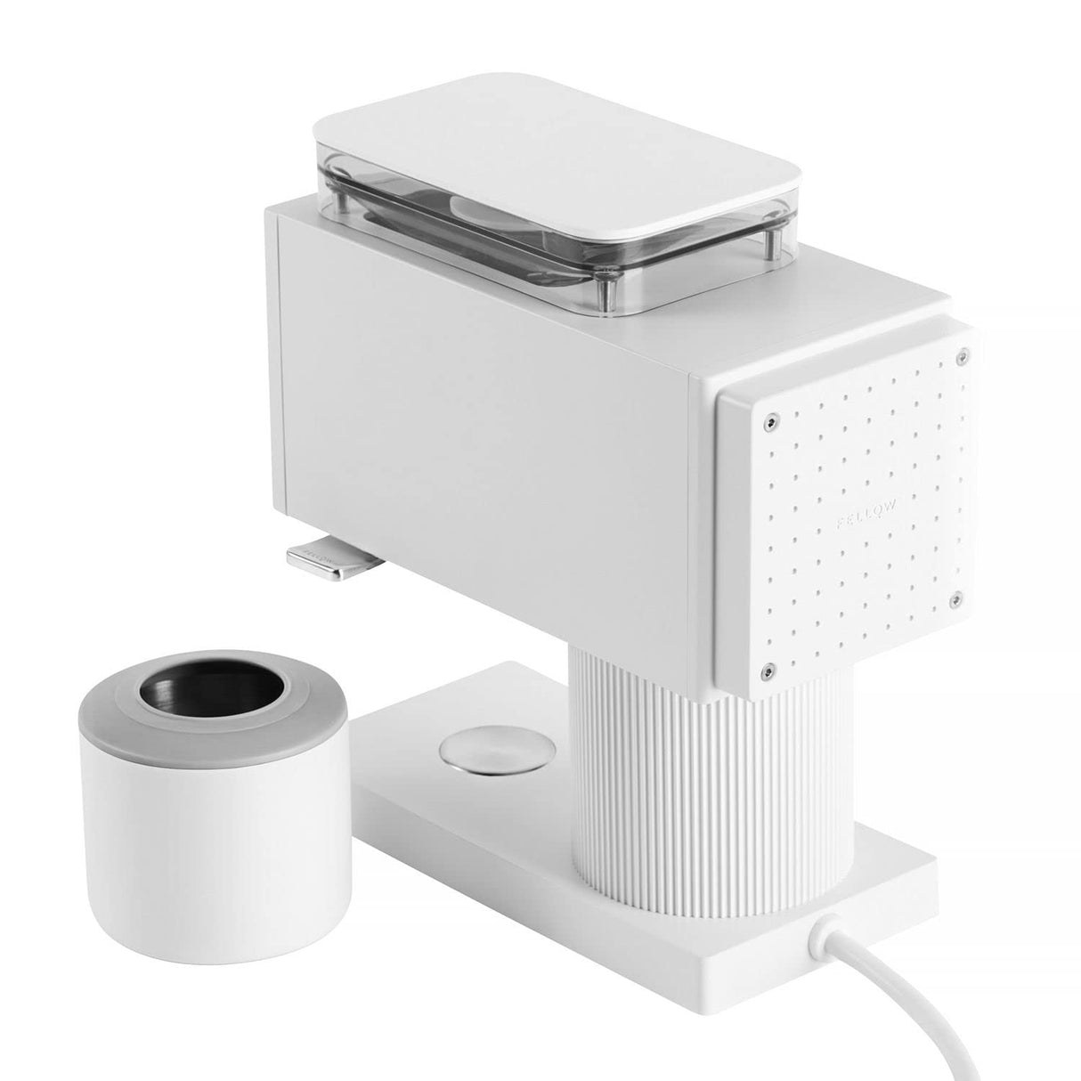 Fellow Ode Molinillo de Café - Molinillo de café - Molinillo de café en grano con 31 ajustes para goteo, prensa francesa e infusión en frío - Molinillo eléctrico pequeño - Blanco mate