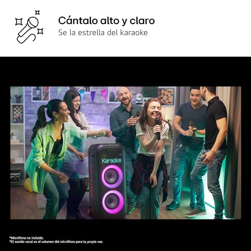 LG XBOOM La Bestia XL9T - Altavoz de Gran Potencia, Bluetooth, USB, Funciones DJ, Karaoke, Iluminación LED, Amplia Conectividad, 2 Altavoces, Negro