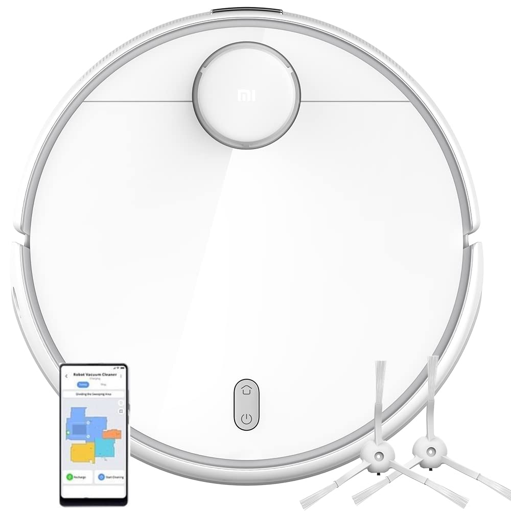 Xiaomi Mi Robot Vacuum-Mop 2 Pro Aspirador Conectado Blanco, 3 Modos de Limpieza, batería de 5200 mAh, Compatible con asistentes de Voz + cepillos Laterales incluidos, versión Francesa