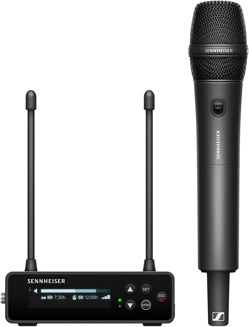Sennheiser EW-DP 835 Set (S7-10) Sistema de micrófono inalámbrico UHF Digital portátil con transmisor portátil SKM-5 y módulo de micrófono dinámico cardioide MMD 835 - Negro (700035)