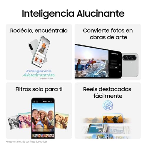 Samsung Galaxy A56 5G 256GB, Teléfono Móvil, 8GB RAM, 50MP Cámara, Negro, Garantía del Fabricante 3 Años + 1 Año Extra