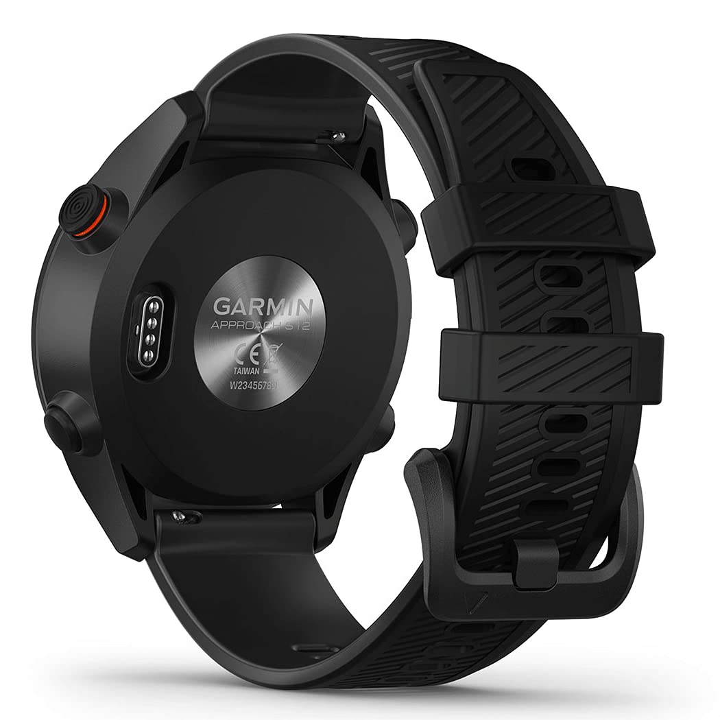 Garmin Approach S12, Reloj para Golf, campos mundiales preinstalados, Bluetooth y resistente al agua, Blanco