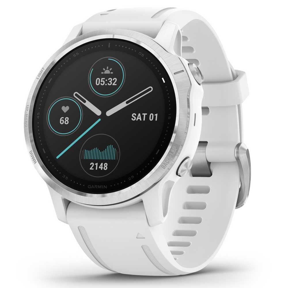 Garmin fēnix 6S - Reloj GPS multideporte definitivo con sensores, VO2 Max,frecuencia cardíaca, carga de entrenamiento, Blanco