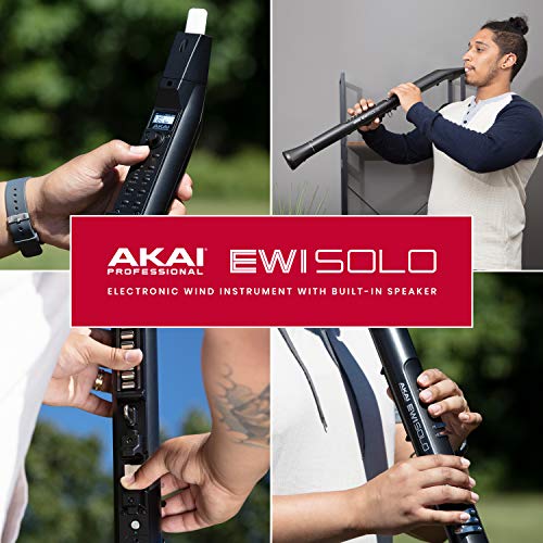 AKAI Professional EWI Solo - instrumento electrónico de viento con altavoz incorporado, batería recargable, 200 sonidos y conectividad MIDI USB