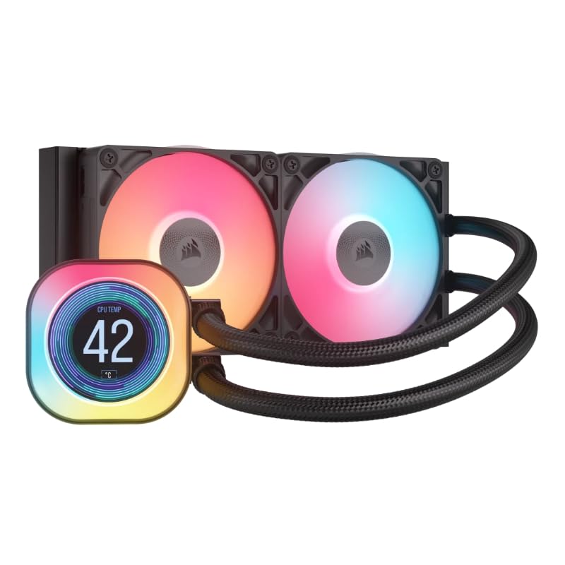 Refrigeración líquida - Sistema AIO de 240 mm, LCD con retroiluminación RGB, Fabricado en Materiales duraderos, Ideal para un enfriamiento eficiente.* #*