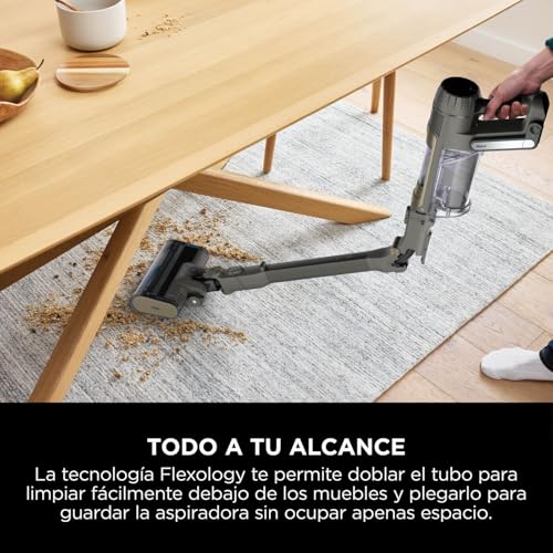 Shark PowerDetect Clean & Empty aspiradora inalámbrica, PowerFins Detect, Reverse Clean, estación 2L, Anti Hair Wrap Plus, 70 min, ligera, accesorios para pelo de mascota y superficies, Gris IP3225EUT