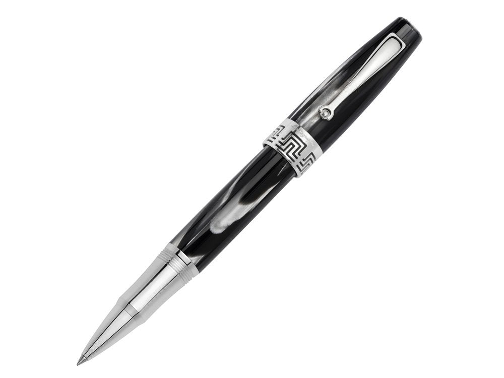 Montegrappa "Extra 4,902.2 cm - Bolígrafo de punta rodante, color blanco y negro