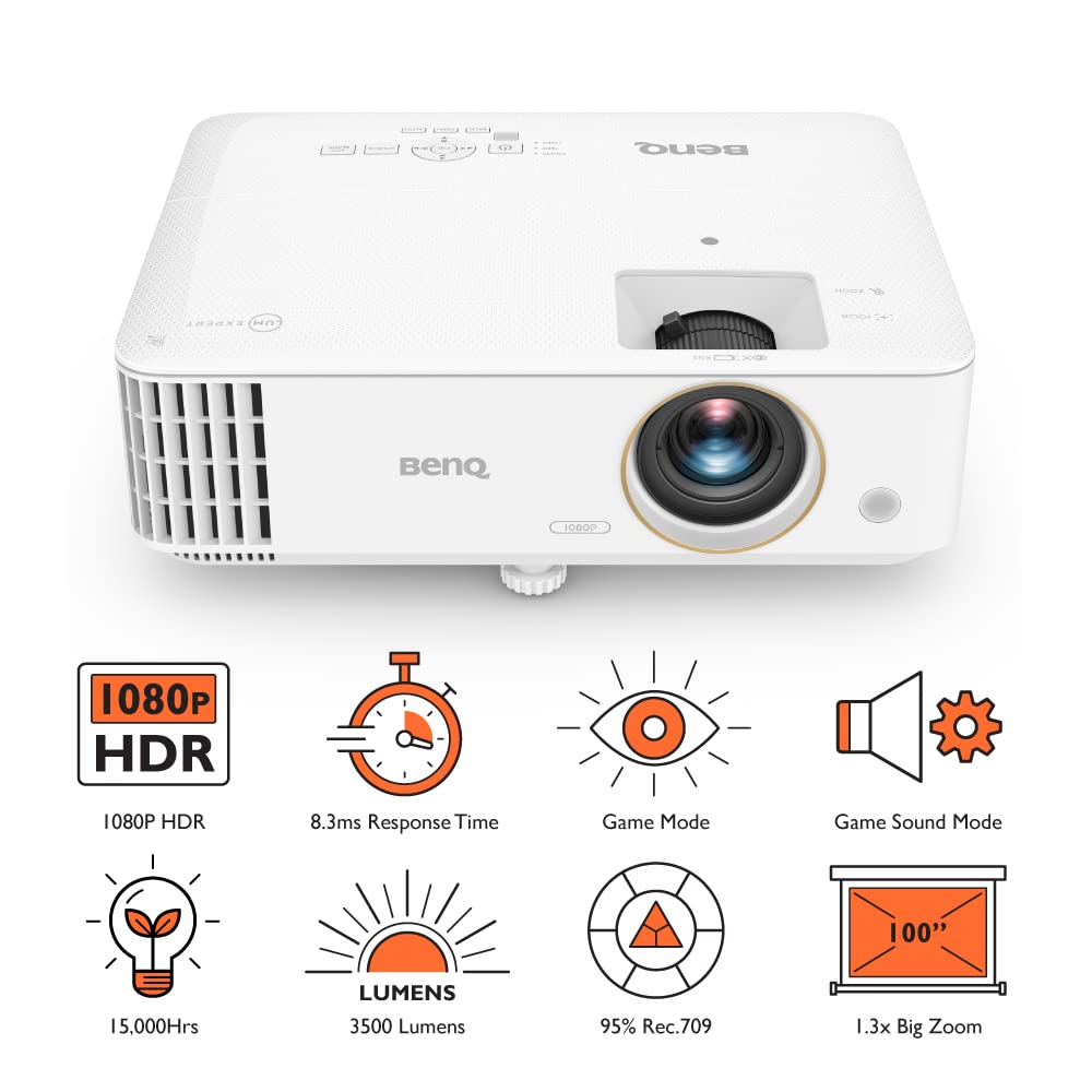 Proyector para Juegos BenQ TH685P HDR, 1080p, 3500 LM, HDMI, 3D, Baja latencia para Consolas Multicolor