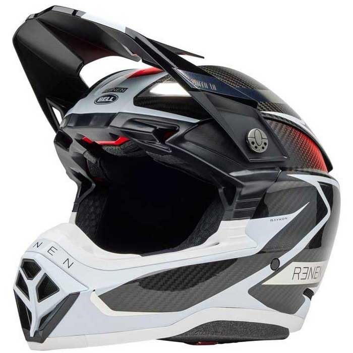 BELL Helmet Moto 10 Spheral Racing Raycon Mate/Glossy Black/White L ECE6