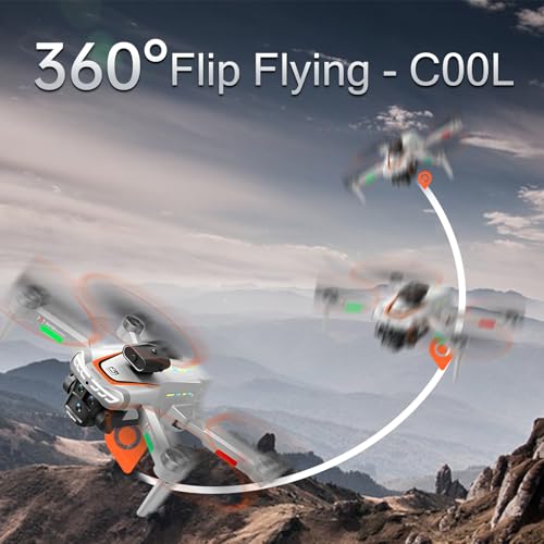 OBEST Drone con HD Doble Cámara, Drone RC Plegable con 4,3 Pulgadas Pantalla LCD, Motor sin Escobillas,Hover Estable, 5GHz WiFi, 2 Baterías, para Niños y Adultos