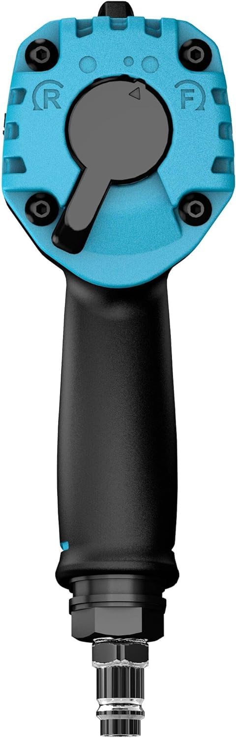 Llave de impacto HAZET 9012TT I Máx. Par de apriete 2200 Nm, cuadradillo 12,5 mm (1/2 pulgada) I Llave de impacto de doble martillo de alto rendimiento - compacta y ligera con tecnología Twin-Turbo