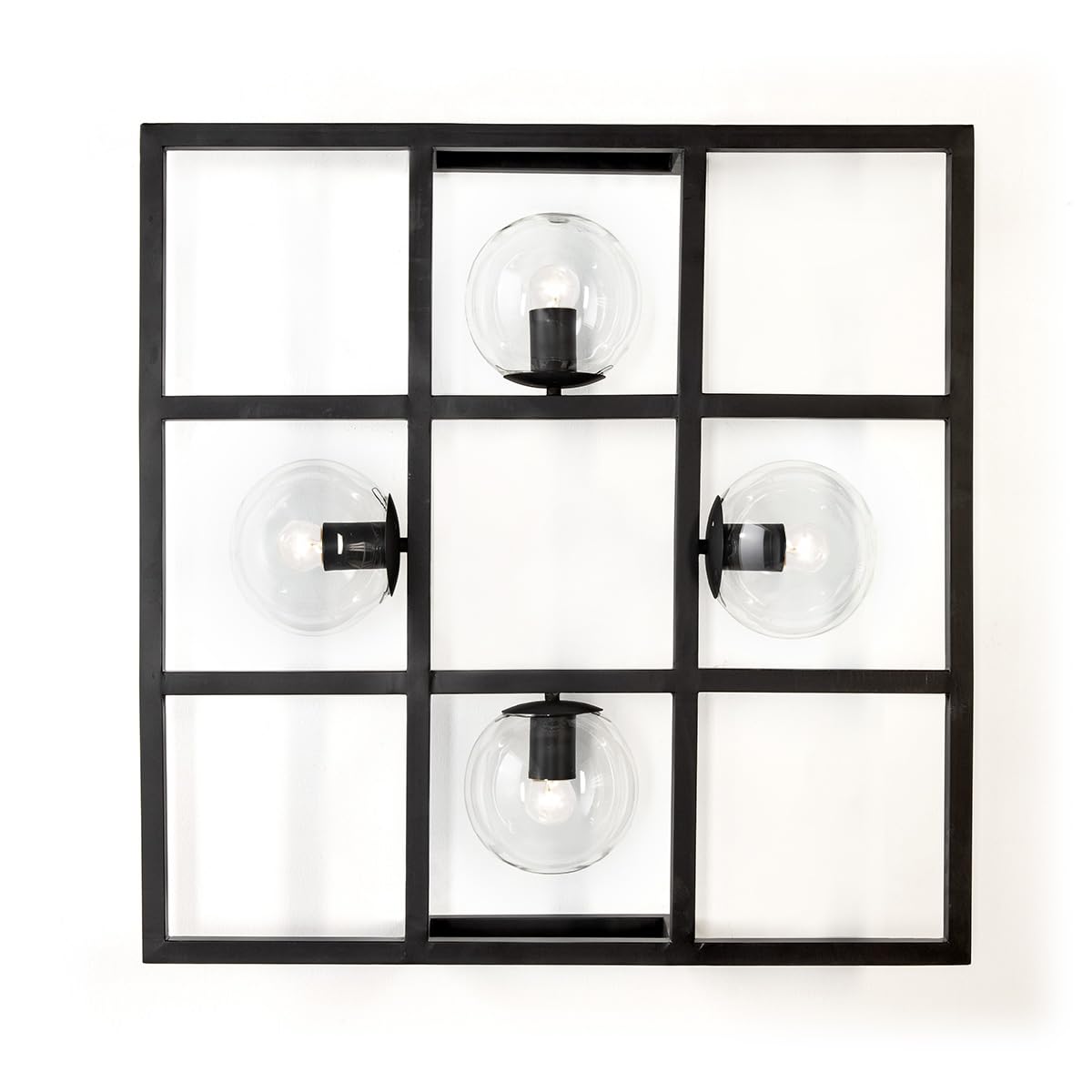 APLIQUE 72X13X72 METAL NEGRO
