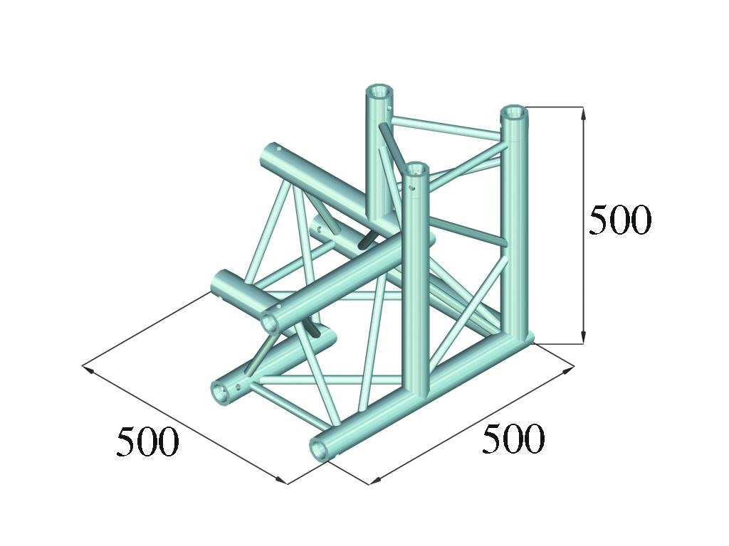 Alutruss - Trilock 6082al-34 de 3 vías esquina/izquierda
