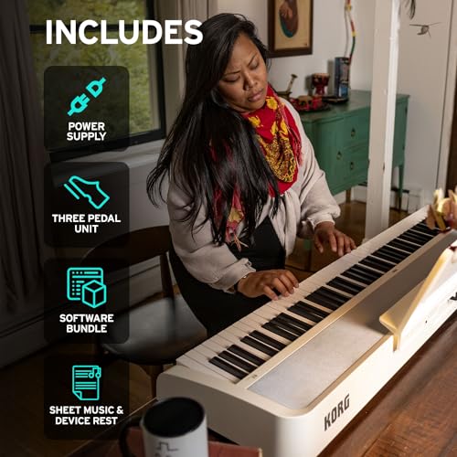 B2 Digital Piano White Bundle: Instrument