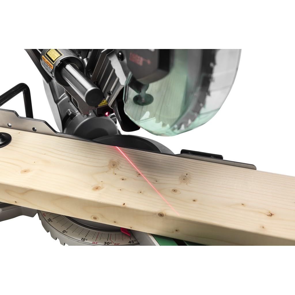 HiKOKI Sierra de Inglete y Corte - 1100 W, Ø216 mm - Guía Láser, Freno Eléctrico, Mesa Extensible, Bloqueo de Eje, Cortes Precisos, Compacta y Robusta - Cambio sin Herramientas