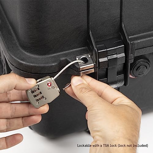 PELI 1730 Maleta de transporte técnica con ruedas para equipos electrónicos, fotográficos y audiovisuales, IP67 estanca, 167L de capacidad, fabricada en EE.UU., con espuma personalizable, color negro