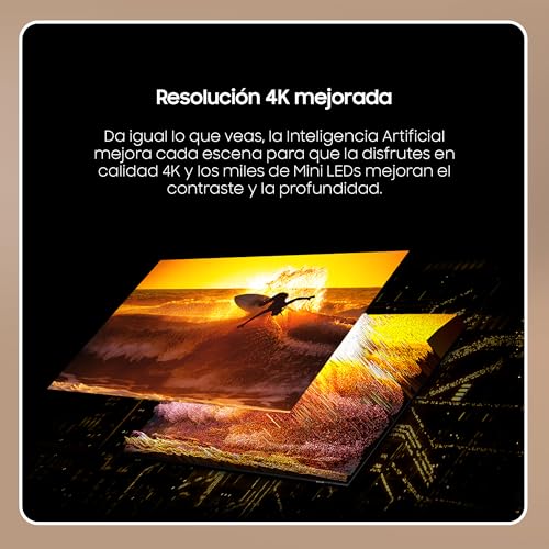 SAMSUNG TV 55 Pulgadas Neo QLED QN85D 4K Mini LED con Resolución 4K Mejorada, Procesador NQ4 AI Gen2 con Inteligencia Artificial, Dolby Atmos, Q-Symphony y EyeComfort Mode