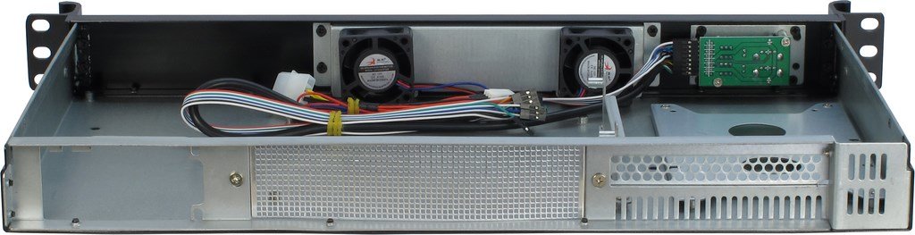 Inter-Tech IPC-K-126L carcasa de ordenador Estante Negro - Caja de ordenador (Estante, Servidor, Acero, Mini-ITX, Negro, 1U)