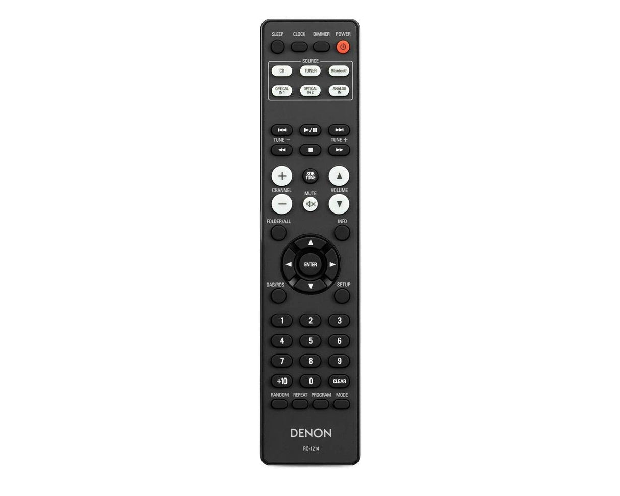 Denon D-M41 - Microcadena con lector de CD y Bluetooth, color plata y negro