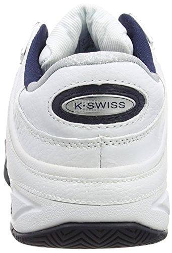 K-Swiss Defier Rs - Zapatillas de tenis Hombre, color blanco - white (white/dressblue/fieryred 164), talla 46 EU