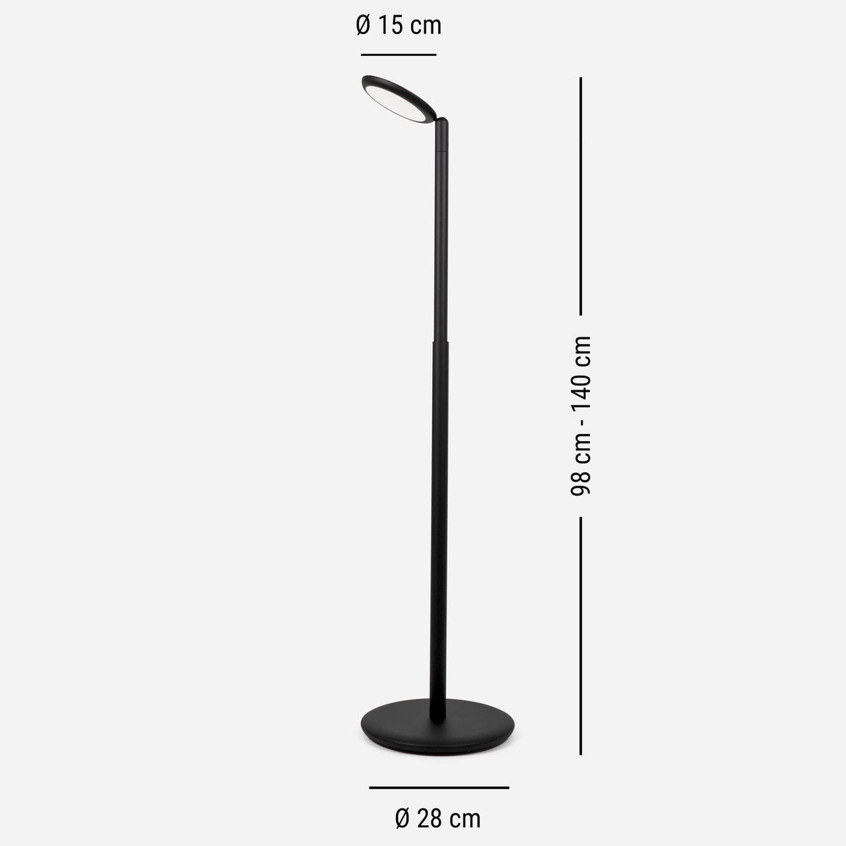 Tobias Grau Parrot - Lámpara LED de pie (140 cm, 140 cm de altura), color blanco