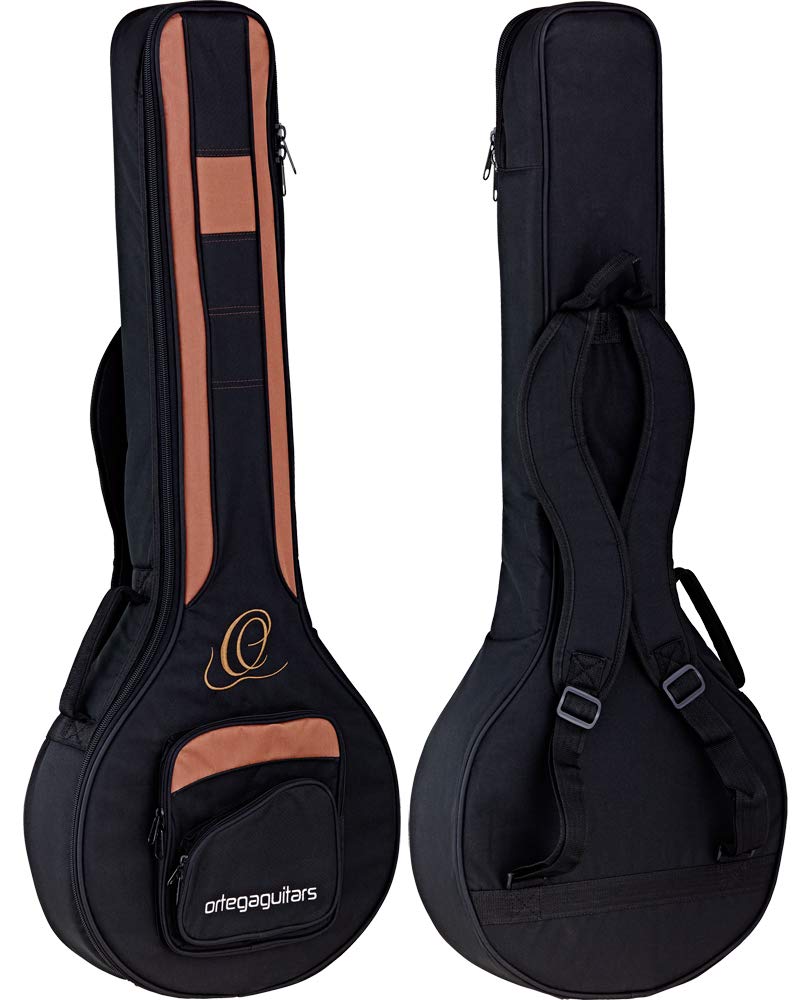 ORTEGA Raven Series Banjo - Banjo de 6 cuerdas, incluye funda, color negro satinado