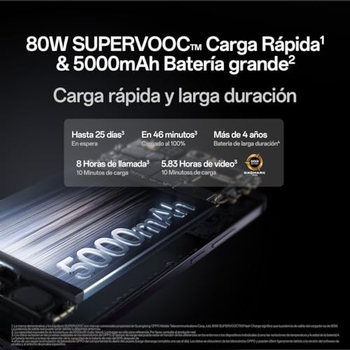 OPPO Reno12 Pro 5G - Smartphone Libre con IA, 24GB (12GB+12GB) +512GB, Pantalla 3D AMOLED 6.7", Cámara 50+8+50 MP, Android, Vídeo 4K, Batería 5000mAh, Carga Rápida 80W - Nebula Black