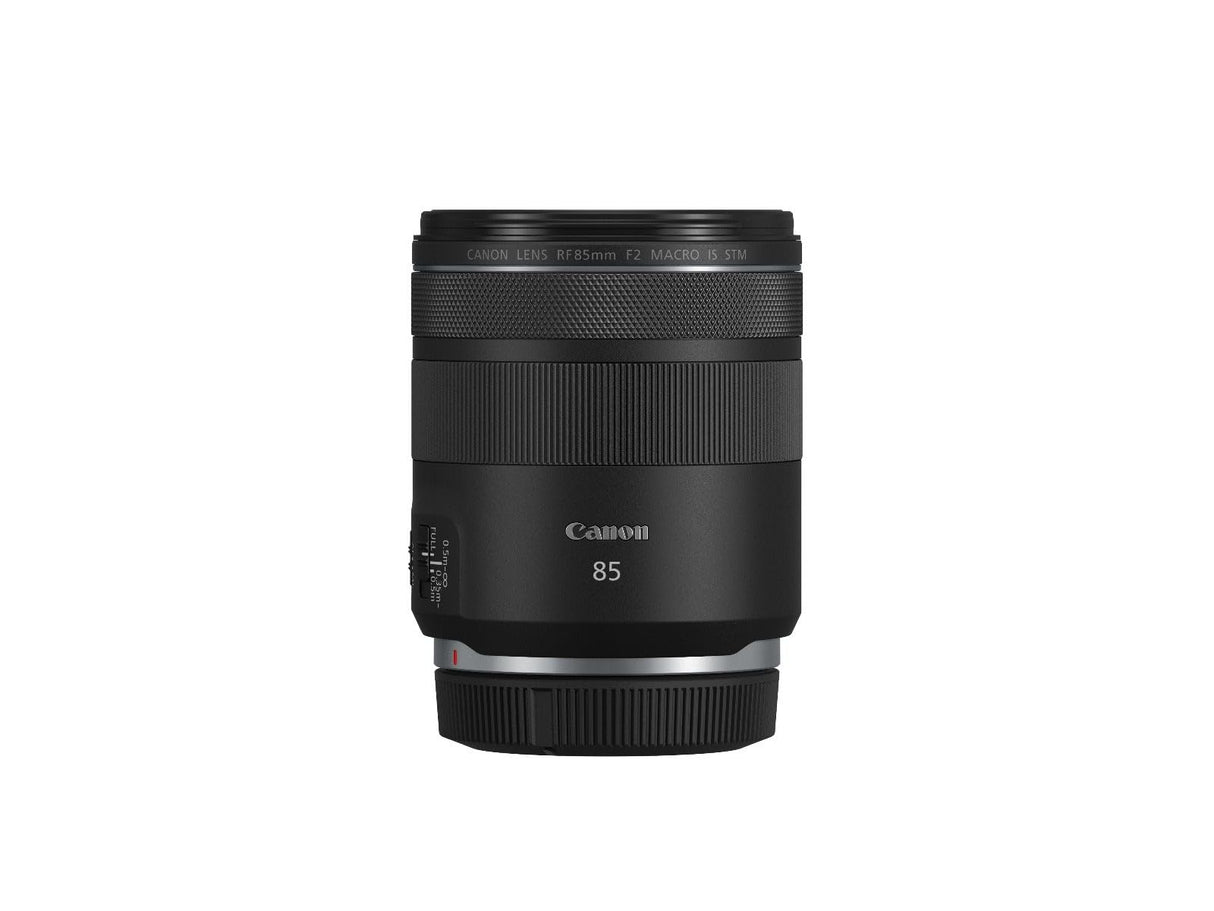 Canon Objetivo Canon RF 85 mm F2 Macro IS STM - Lente estándar Ideal para Retrato, Bokeh y Foto Detalle Incluso con Poca luz, Ligero, Estabilizador óptico 5 Pasos, Compatible con Sistema EOS R, Negro