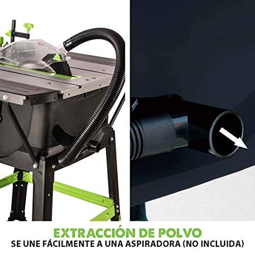 Evolution Power Tools Fury 5-S Sierra de mesa multimaterial, Corta acero dulce, aluminio, plástico, madera con clavos incrustados, 230 V