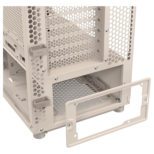 ASUS ProArt PA401 Wood Edition - Chasis ATX con Panel de Metal, Compatible con GPU de 314mm, Compatible con radiadores de 240 mm, Dos Ventiladores de 160mm, Soporte de PSU extraíble - Beige