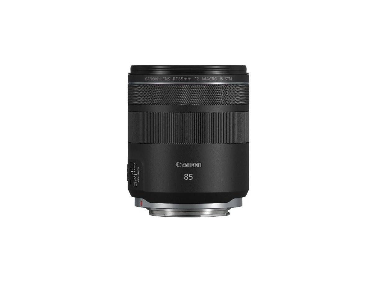 Canon Objetivo Canon RF 85 mm F2 Macro IS STM - Lente estándar Ideal para Retrato, Bokeh y Foto Detalle Incluso con Poca luz, Ligero, Estabilizador óptico 5 Pasos, Compatible con Sistema EOS R, Negro