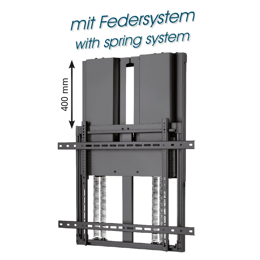 my wall HP34-1L - Soporte Interactivo para Pizarra Blanca y TV (para Pantallas de 50"-75", soporta hasta 60 kg, Ajuste de Altura sin Niveles, diseño Plano, con Sistema de muelles)