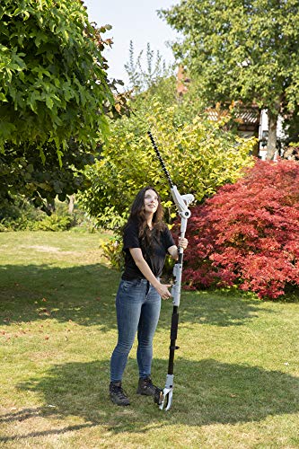 IKRA tijeras cortasetos telescópico a batería ICPH 2040, incl. 2x batería, cargador rápido y cinta de hombro