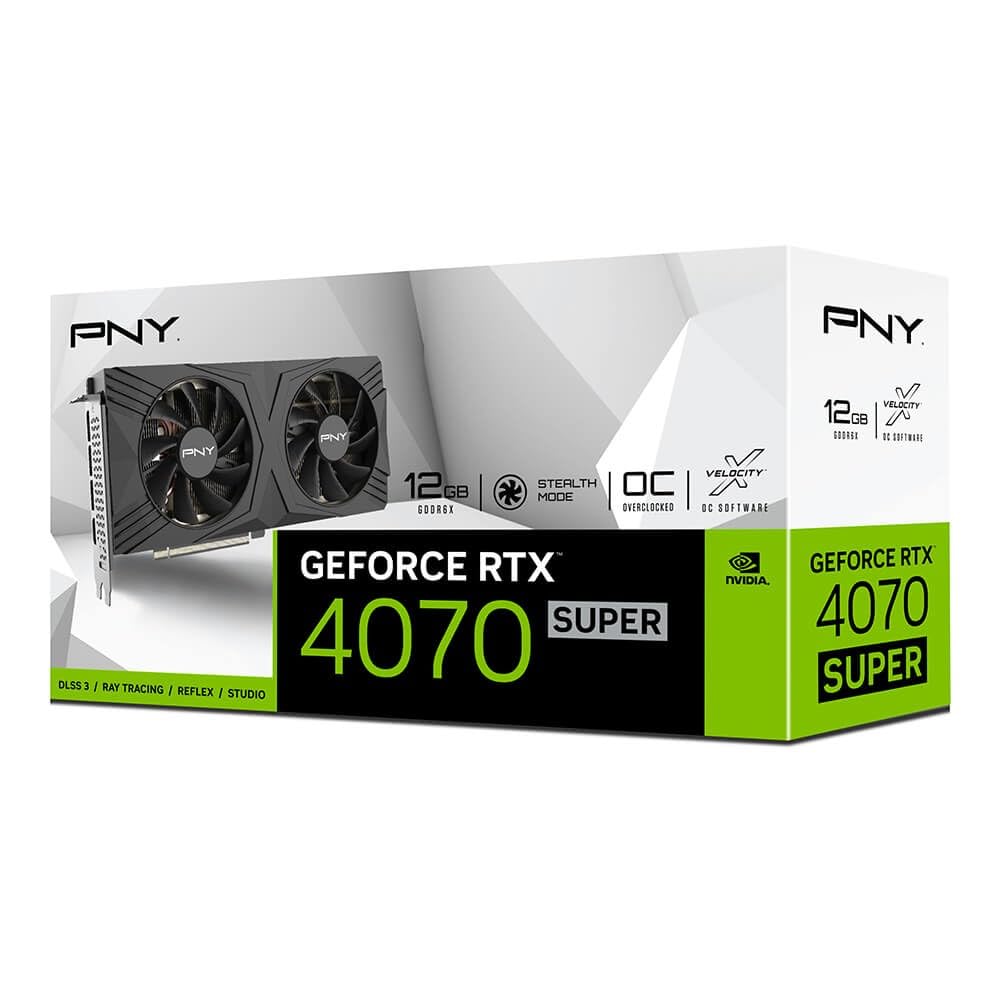 PNY GeForce RTX 4070 Super 12GB Verto Overclocked Dual Fan DLSS 3