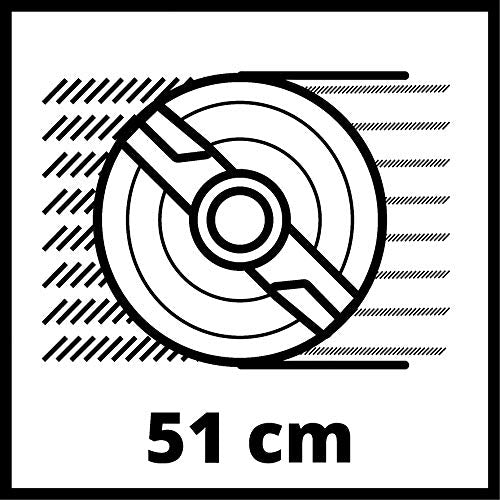 Einhell Cortacésped de gasolina GC-PM 51/3 S HW (2,7 kW, accionamiento de rueda trasera desconectable, regulación de altura de corte central de 6 niveles, bolsa colectora de hierba de 70 L)